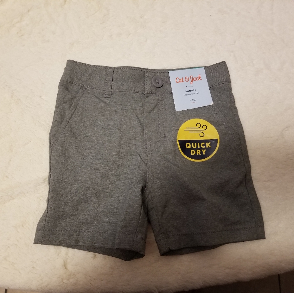 Cat and Jack. Boys gray shorts. 18 months